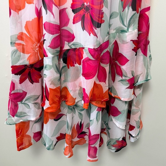 Calvin Klein Women's Floral-Print Halter Tiered  Maxi Dress size 12 lined Party - Picture 7 of 15